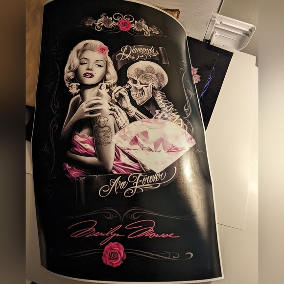 Marilyn Monroe  pink GANGSTER Wall Art Large Set - Picture 6 of 8